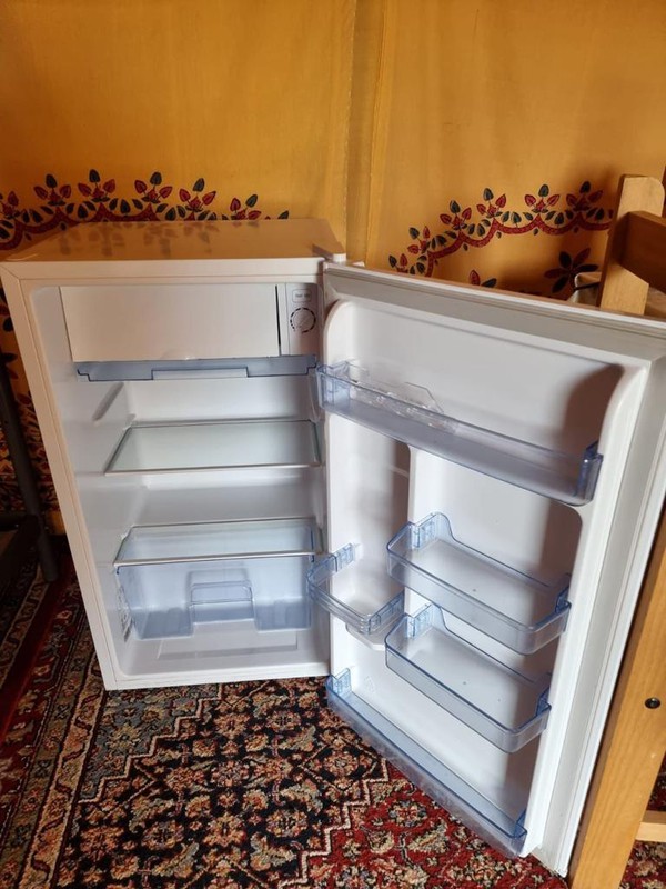 Fridge with small freezer compartment