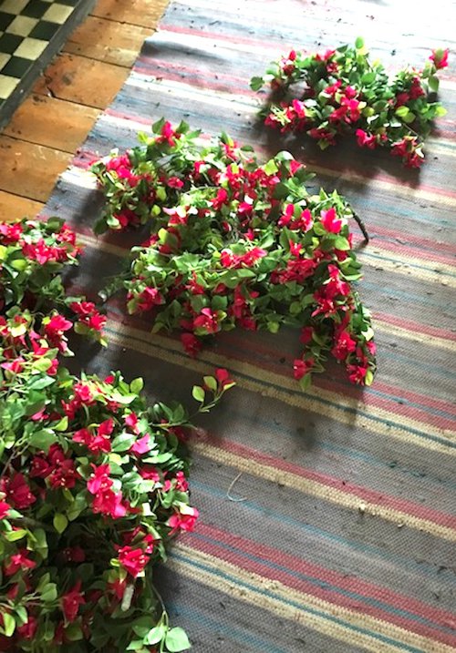 Vibrant Pink Silk Bougainvillea Flower Garlands Vibrant Pink Silk Bougainvillea Flower Garlands