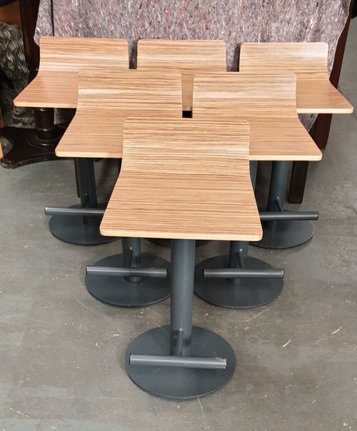 Zebrano laminated stools Zebrano laminated stools