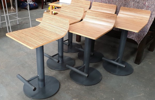 Used Zebrano laminated stools for sale