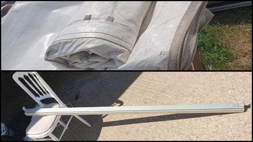 2m bay marquee roof and purlins