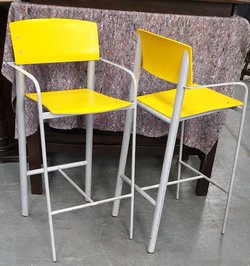 Yellow High Chairs with Arms