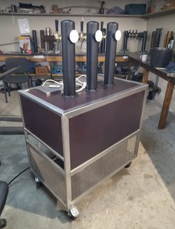 Selling Mobile Bar with Dispense System on Wheels with Taps