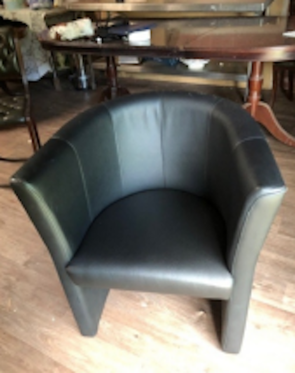 Used Black Tub Chairs with Covers for sale