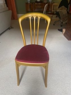 Gold Gala Resin Chairs for sale