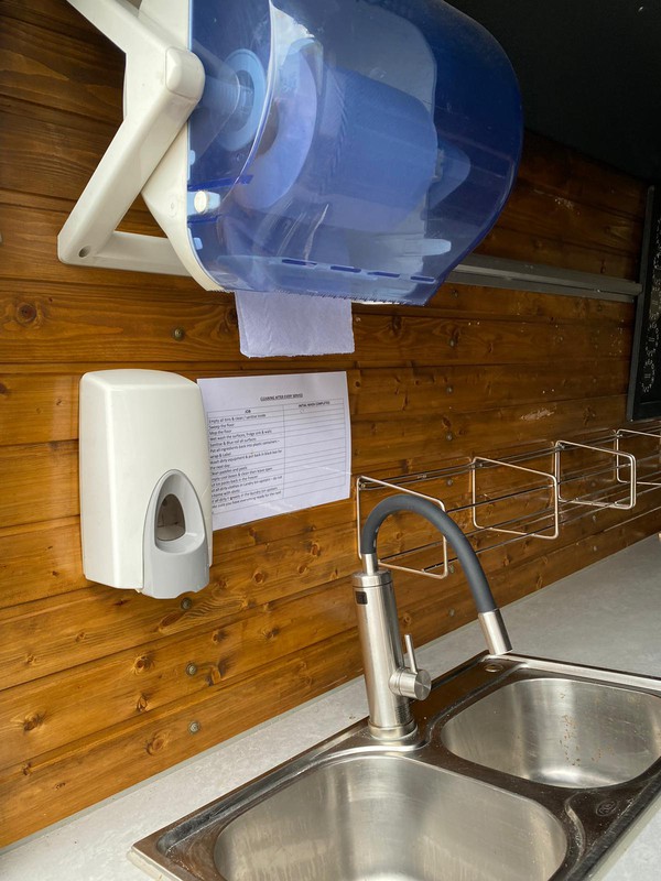Soap dispenser and paper towel dispenser