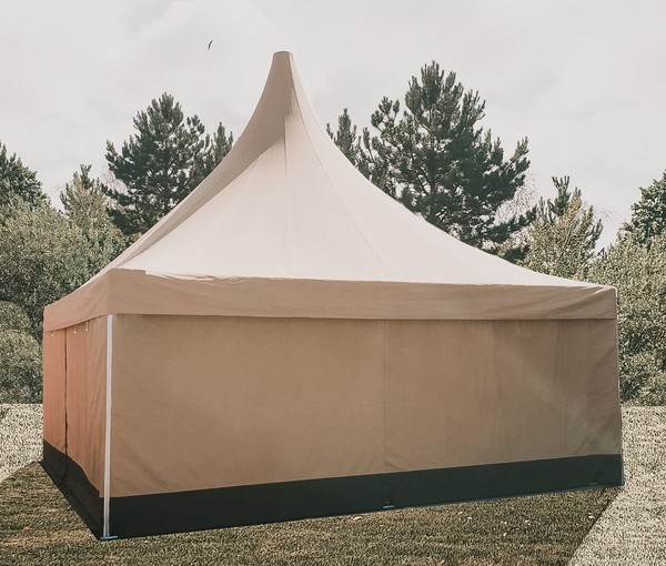20ft x 20ft Pagoda catering tent with linking kit to Tipi