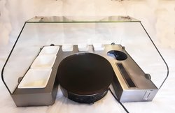 Crepe machine with stainless steel / glass prep station