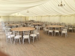 Framed marquee with lining for sale