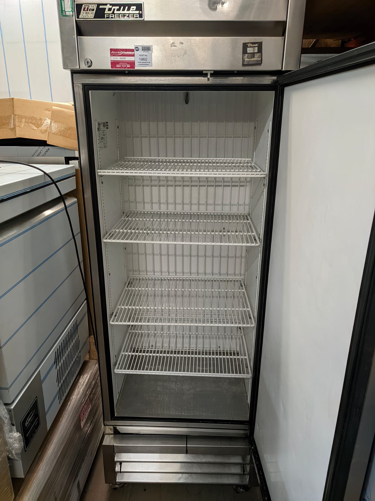 Secondhand Catering Equipment Upright Single Door Freezers True T