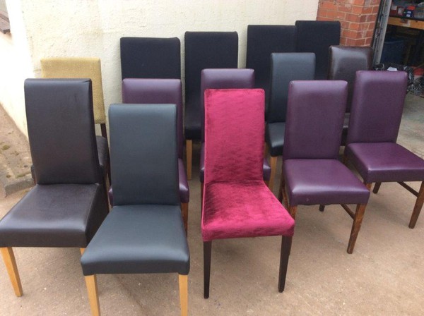 High back mixed dining chairs