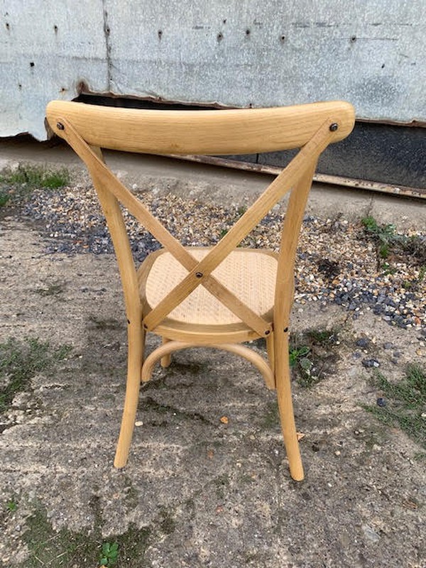 Neutral Elmwood Cross Back Chair