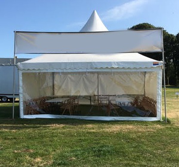 Pagoda marquee show stand