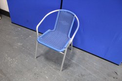 Aluminium and Wicker cafe chairs