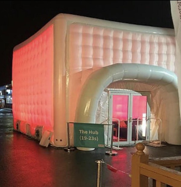 White 6x6 Inflatable Cube Marquee