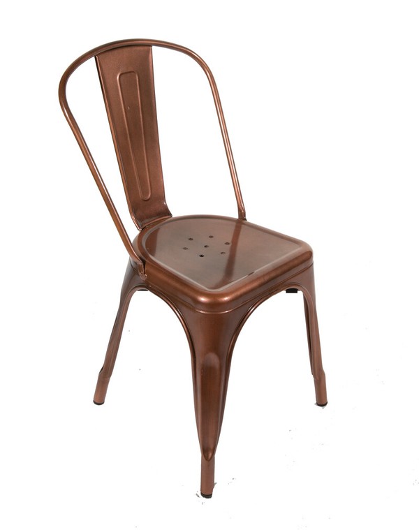 Tolix chairs in copper finish