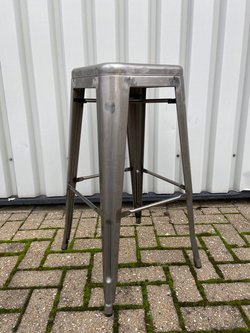 Tolix High bar stool in Gun Metal Grey Finish
