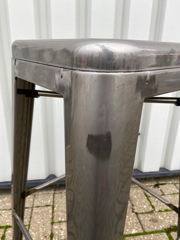 Gun Metal Grey  Tolix bar height stools