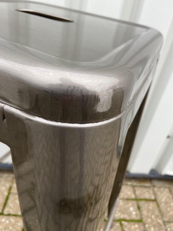 Tolix high stools Industrial distressed metal finish