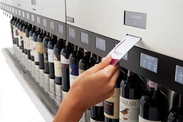 Wine by the glass with card reader