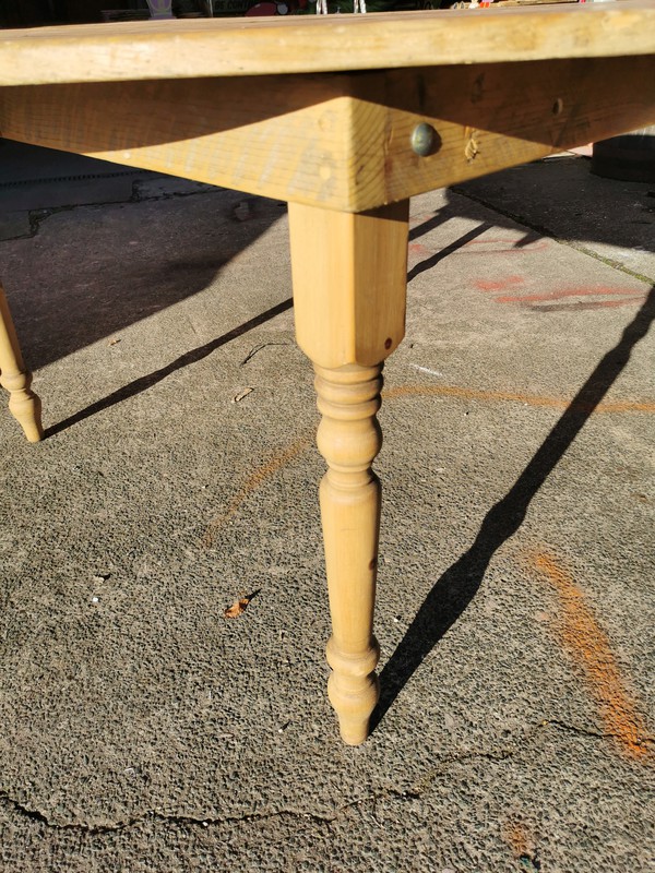 Rustic table with folding legs