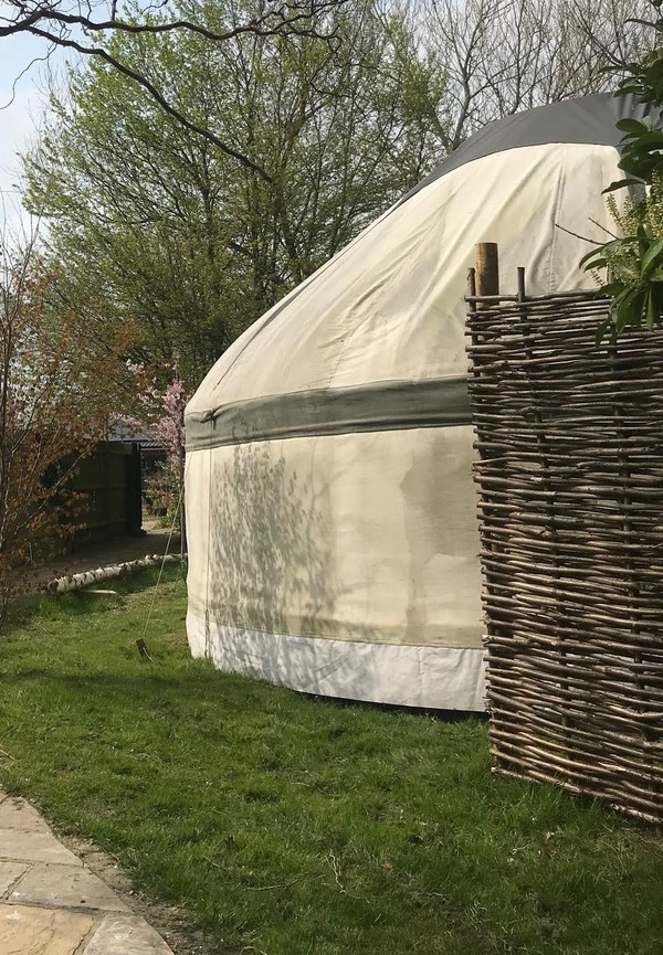 Yurt with canvas roof