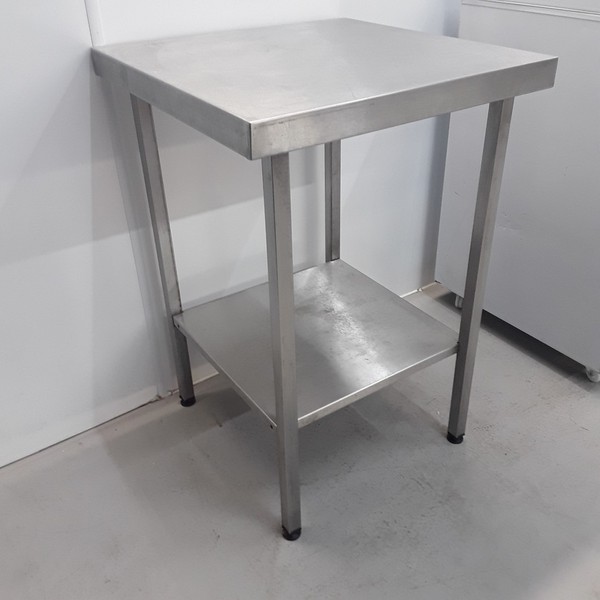 0.6m x 0.6m stainless steel table