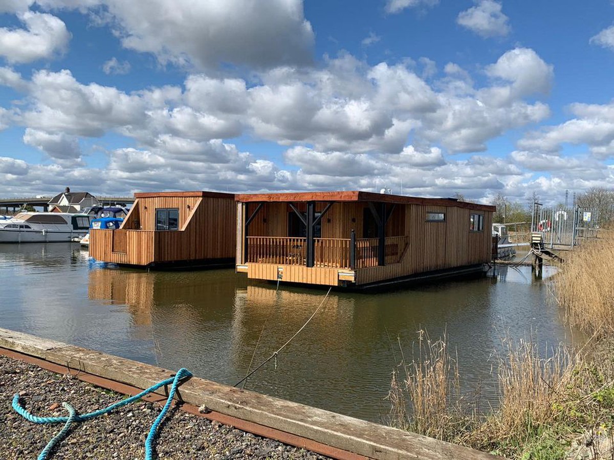 Floating Homes For Sale Static House Boats GRP Floating House Boat National Delivery