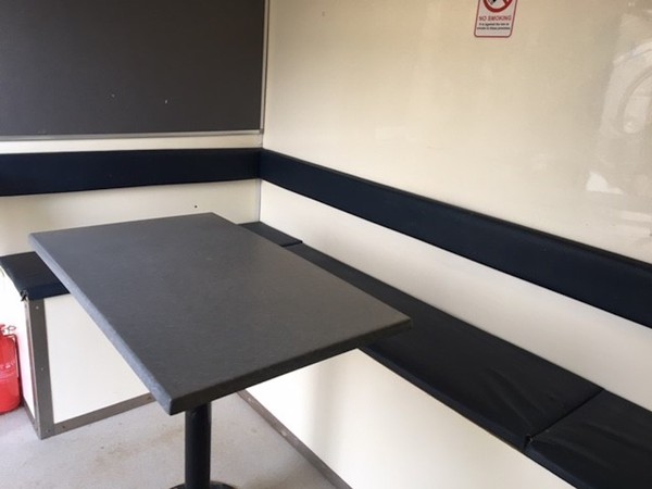 Welfare trailer with bench seating