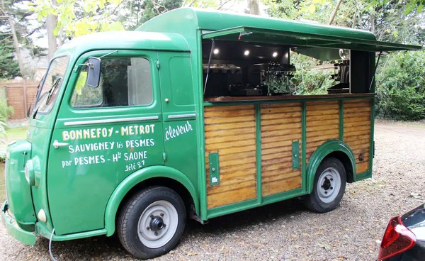 Vintage Green catering truck