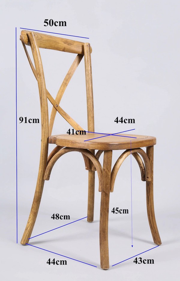 Cross Back Chair Dimensions