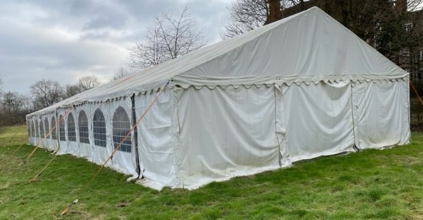 Steel frame tubular marquee for sale