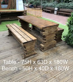 Outdoor wooden furniture