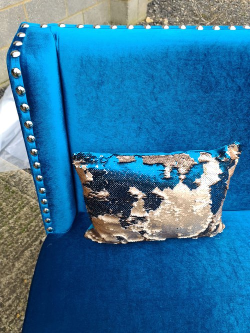 Electric blue sofa Electric blue sofa