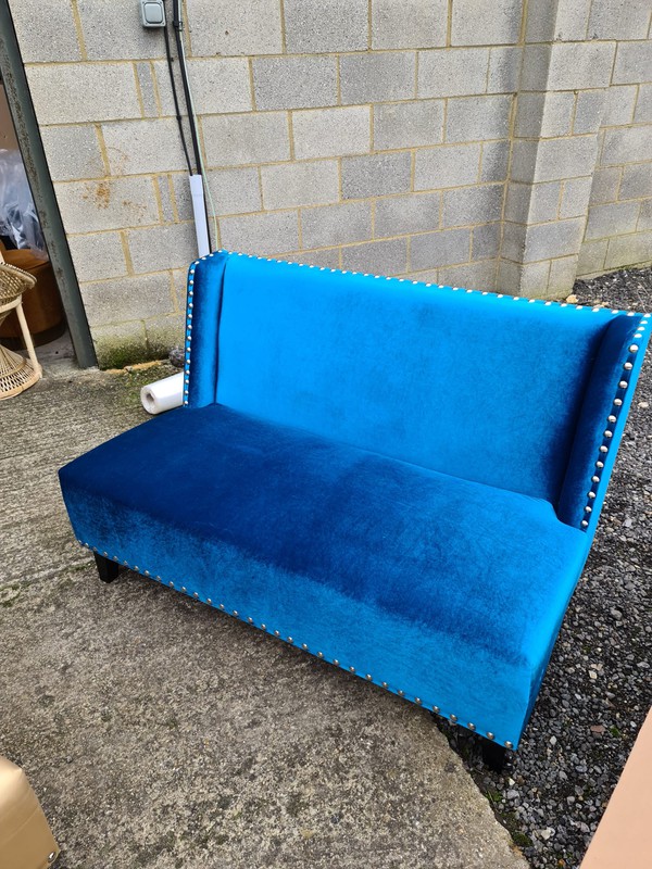 Blue designer sofa for sale