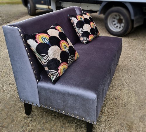 Grey Velvet 2 Seater Sofa Grey Velvet 2 Seater Sofa