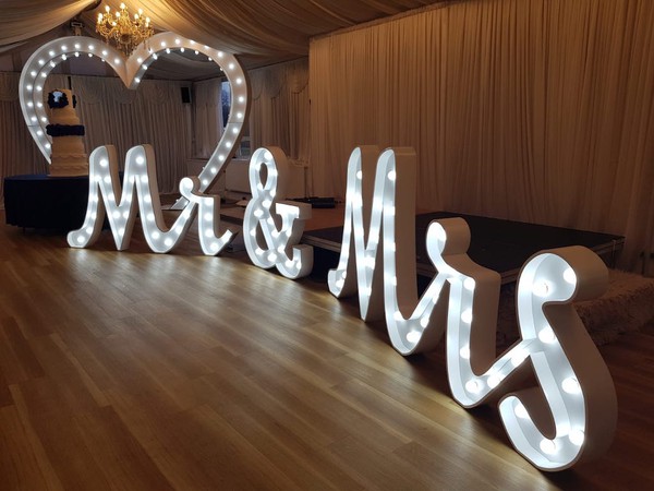 MR & MRS Illuminated Letters