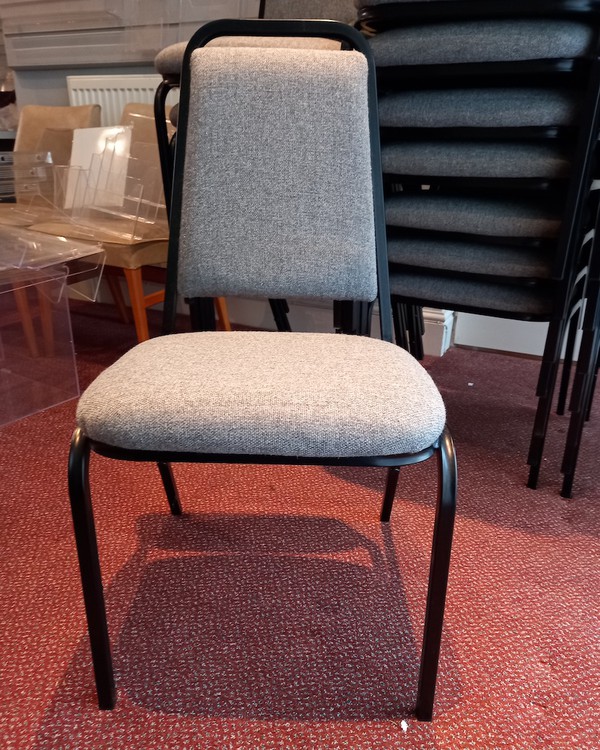Buy Used Conference Chairs Upholstered in Grey Fabric