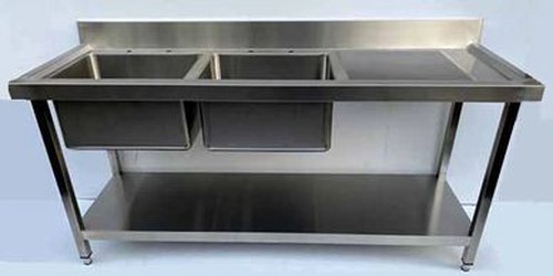 1.8m stainless steel double sink with right hand drainer 1.8m stainless steel double sink with right hand drainer
