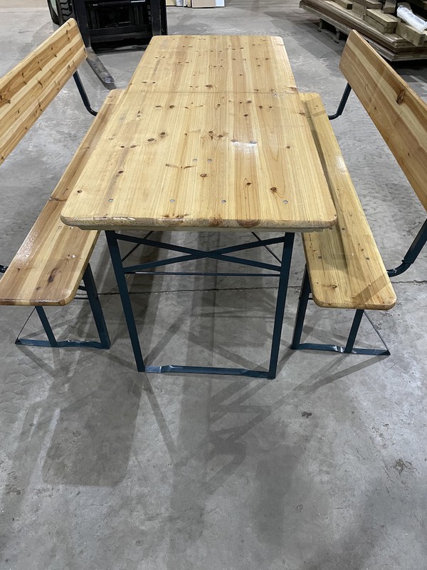 Folding Trestle Tables and Benches for sale