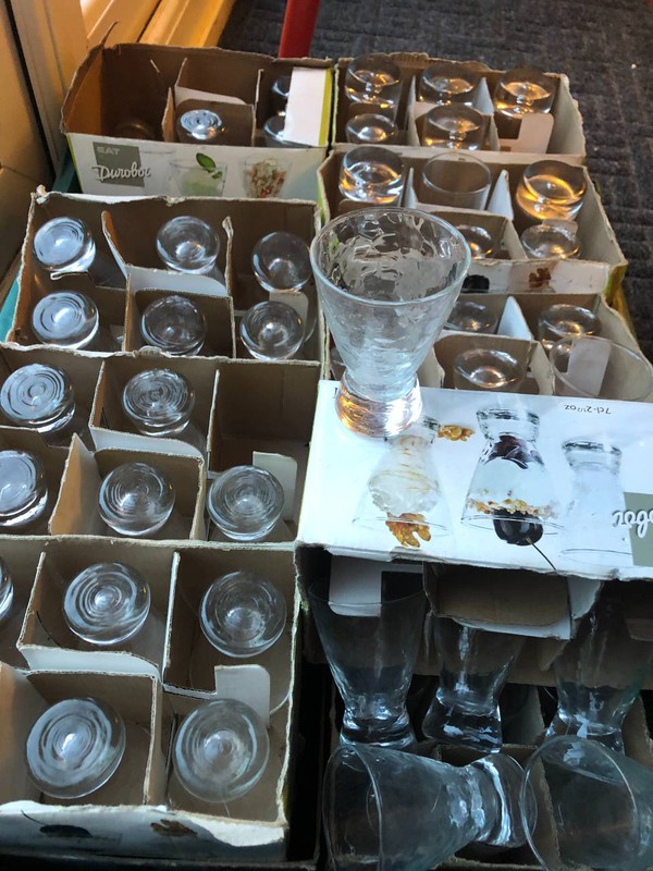 Used catering glassware