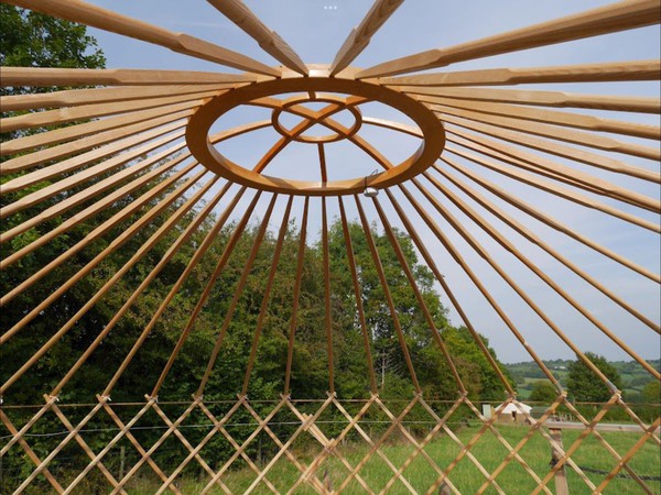 Mongolian design yurt with hard wood frame