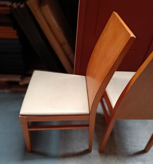 Buy Polished Ply Back Faux Leather Seated Chairs for sale Buy Polished Ply Back Faux Leather Seated Chairs for sale
