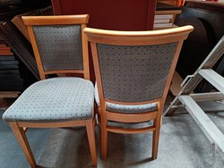 Buy Dining chairs with Grey polka dot pattern upholstery