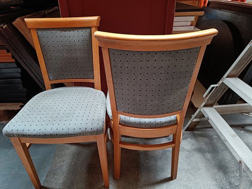 Buy Dining chairs with Grey polka dot pattern upholstery Buy Dining chairs with Grey polka dot pattern upholstery