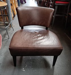Brown Leather Tub Style Chairs for sale