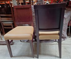 Dark oak Cream Dining Chairs for sale