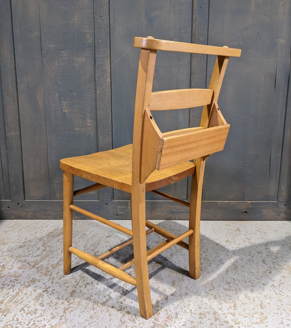 Chapel chair with bible shelf