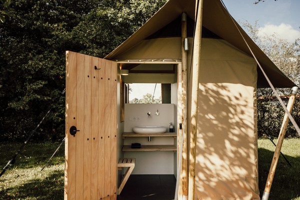 Luxury Glamping Toilet Tent for sale