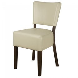 Cream leather dining chairs for sale